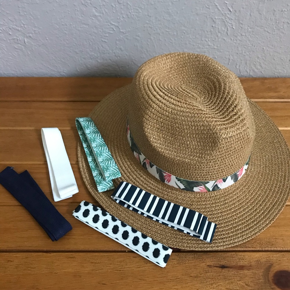 Summer and Rose Straw Hat with 6 Bands